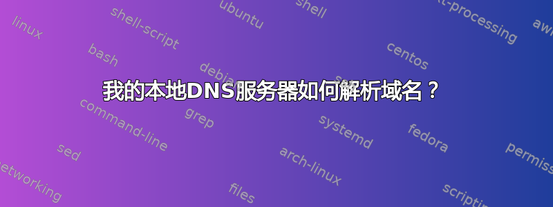 我的本地DNS服务器如何解析域名？