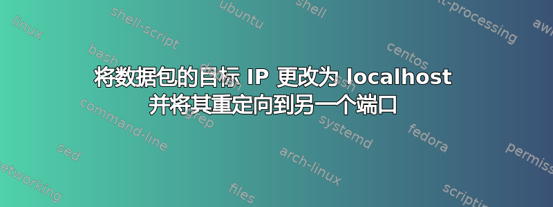 将数据包的目标 IP 更改为 localhost 并将其重定向到另一个端口