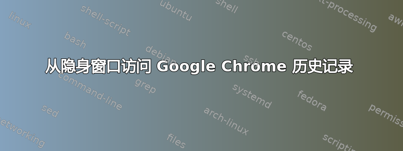 从隐身窗口访问 Google Chrome 历史记录