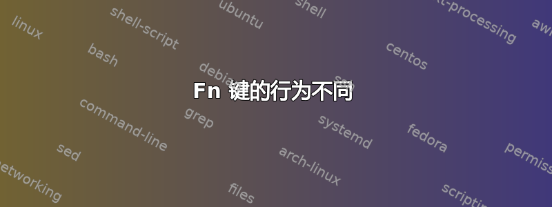 Fn 键的行为不同