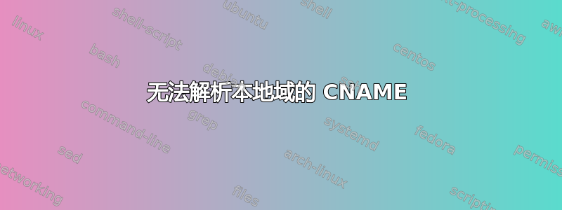 无法解析本地域的 CNAME