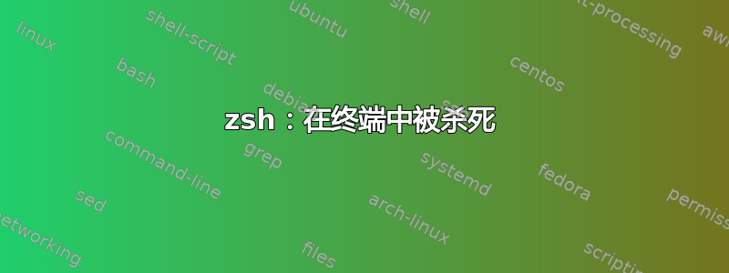 zsh：在终端中被杀死