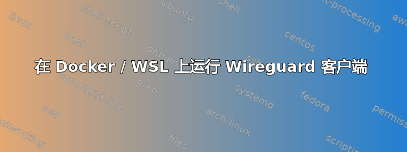 在 Docker / WSL 上运行 Wireguard 客户端