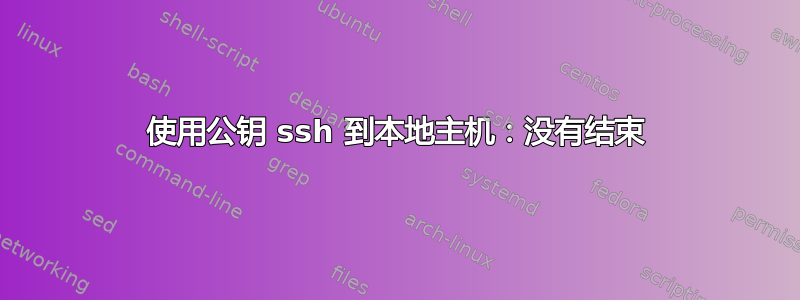 使用公钥 ssh 到本地主机：没有结束