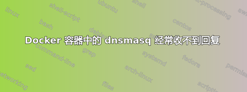 Docker 容器中的 dnsmasq 经常收不到回复