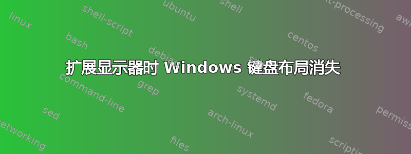 扩展显示器时 Windows 键盘布局消失