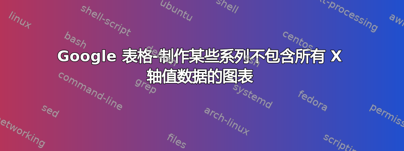 Google 表格-制作某些系列不包含所有 X 轴值数据的图表