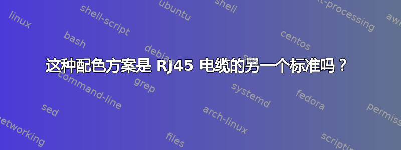 这种配色方案是 RJ45 电缆的另一个标准吗？