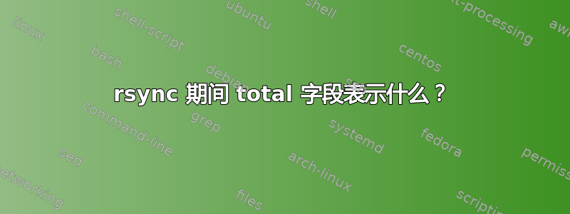 rsync 期间 total 字段表示什么？