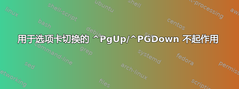 用于选项卡切换的 ^PgUp/^PGDown 不起作用