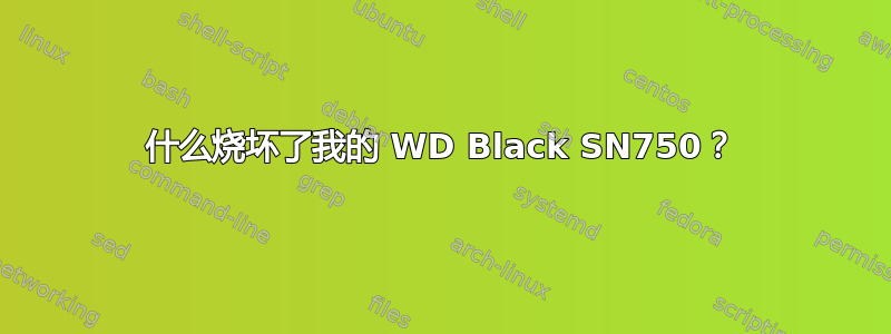 什么烧坏了我的 WD Black SN750？