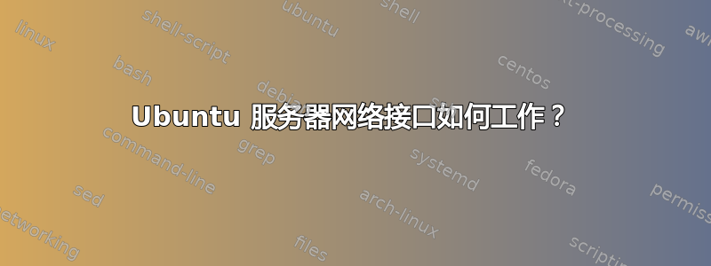 Ubuntu 服务器网络接口如何工作？