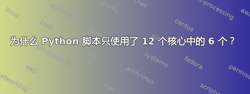 为什么 Python 脚本只使用了 12 个核心中的 6 个？