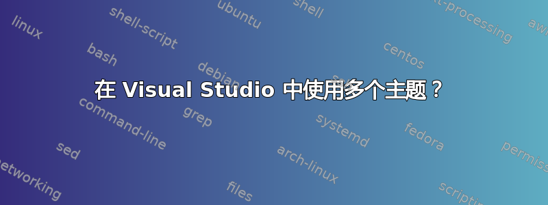 在 Visual Studio 中使用多个主题？