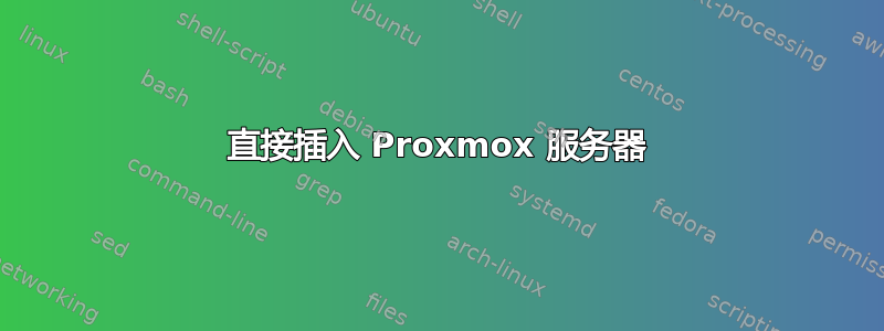 直接插入 Proxmox 服务器