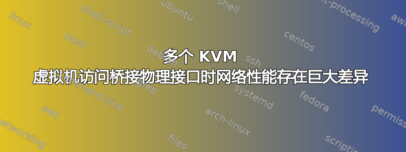 多个 KVM 虚拟机访问桥接物理接口时网络性能存在巨大差异