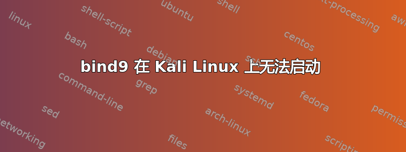 bind9 在 Kali Linux 上无法启动