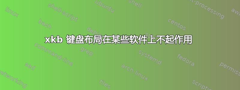 xkb 键盘布局在某些软件上不起作用