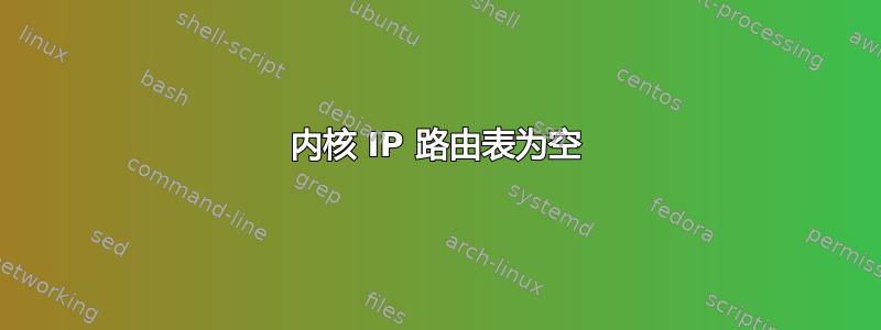 内核 IP 路由表为空