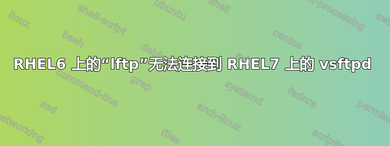 RHEL6 上的“lftp”无法连接到 RHEL7 上的 vsftpd