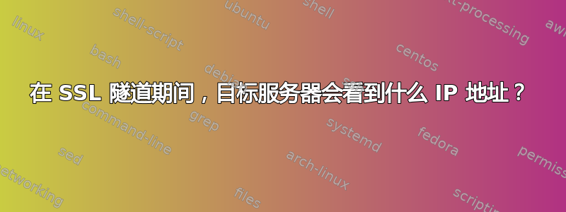 在 SSL 隧道期间，目标服务器会看到什么 IP 地址？