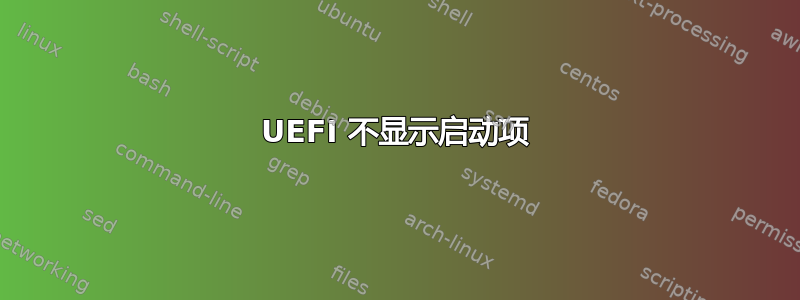 UEFI 不显示启动项