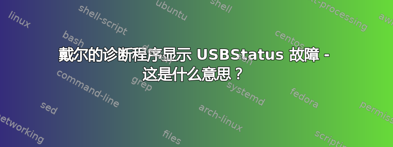 戴尔的诊断程序显示 USBStatus 故障 - 这是什么意思？