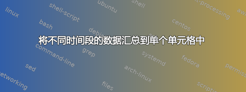 将不同时间段的数据汇总到单个单元格中