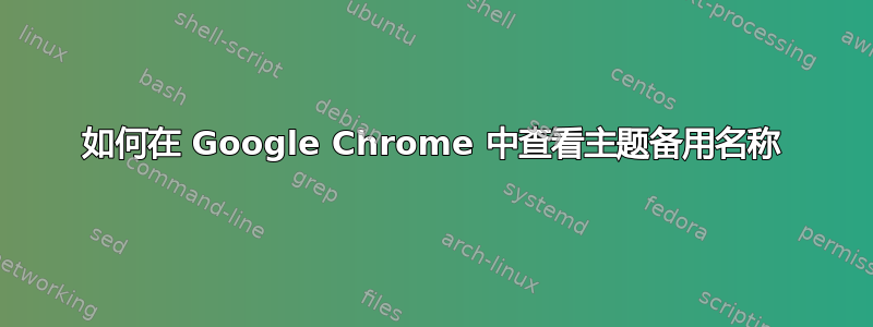 如何在 Google Chrome 中查看主题备用名称