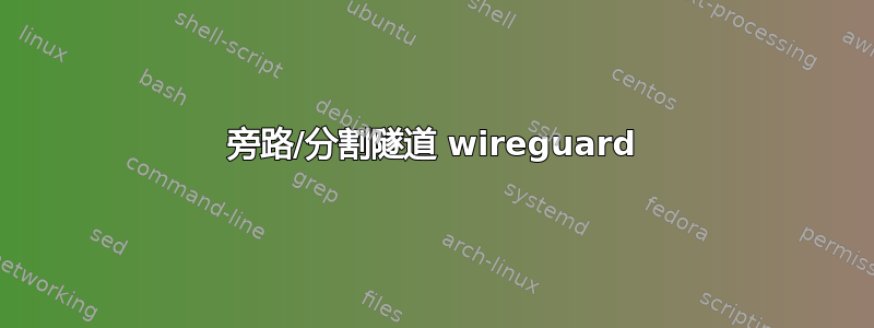 旁路/分割隧道 wireguard