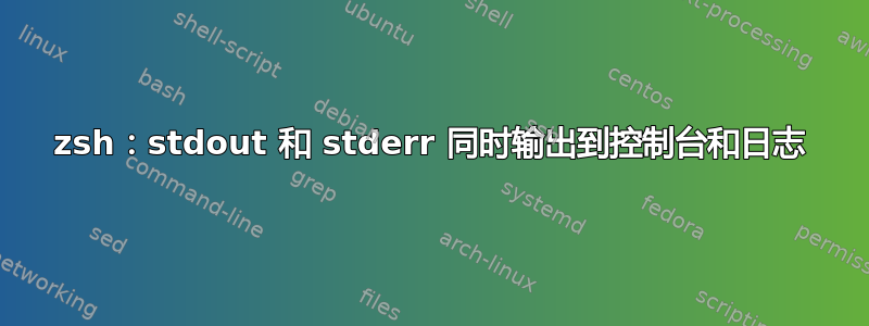 zsh：stdout 和 stderr 同时输出到控制台和日志