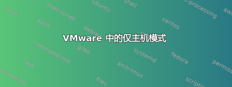 VMware 中的仅主机模式