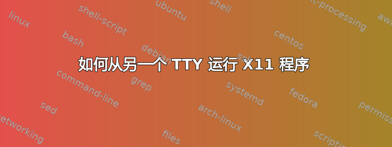 如何从另一个 TTY 运行 X11 程序