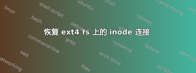 恢复 ext4 fs 上的 inode 连接