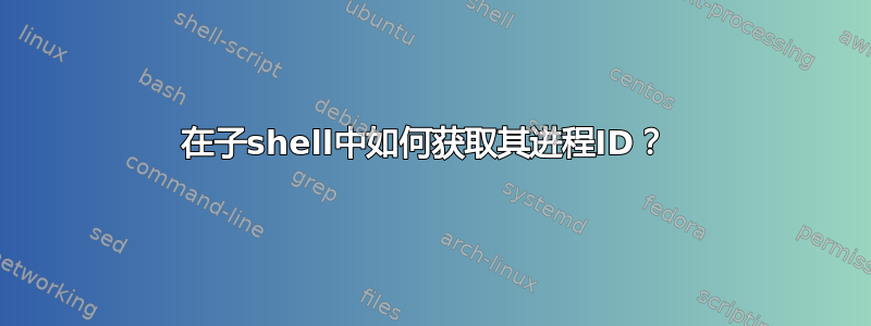 在子shell中如何获取其进程ID？ 