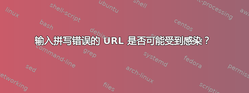 输入拼写错误的 URL 是否可能受到感染？