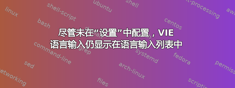 尽管未在“设置”中配置，VIE 语言输入仍显示在语言输入列表中