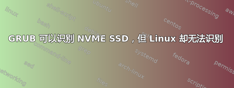 GRUB 可以识别 NVME SSD，但 Linux 却无法识别