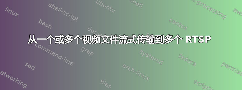 从一个或多个视频文件流式传输到多个 RTSP