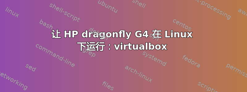 让 HP dragonfly G4 在 Linux 下运行：virtualbox