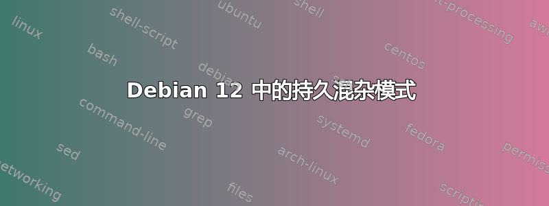 Debian 12 中的持久混杂模式