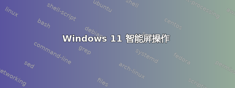 Windows 11 智能屏操作