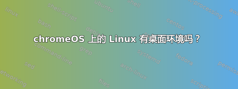 chromeOS 上的 Linux 有桌面环境吗？