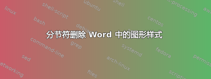 分节符删除 Word 中的图形样式