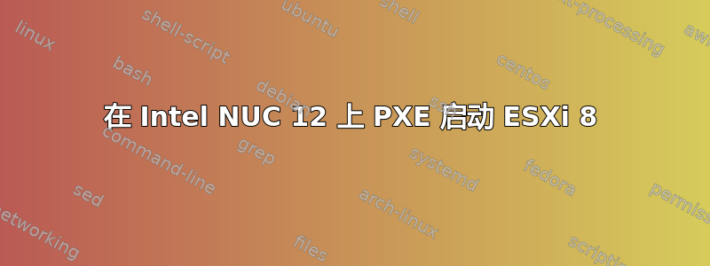 在 Intel NUC 12 上 PXE 启动 ESXi 8