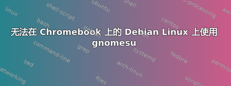 无法在 Chromebook 上的 Debian Linux 上使用 gnomesu