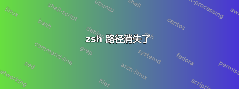 zsh 路径消失了