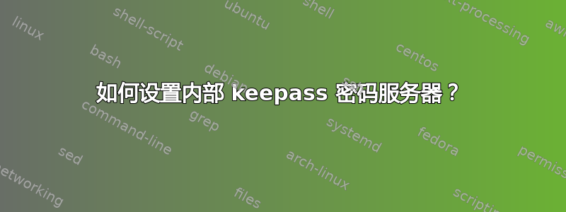 如何设置内部 keepass 密码服务器？