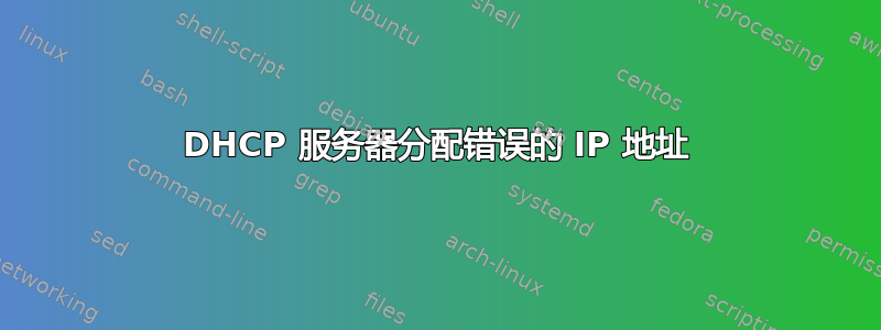 DHCP 服务器分配错误的 IP 地址