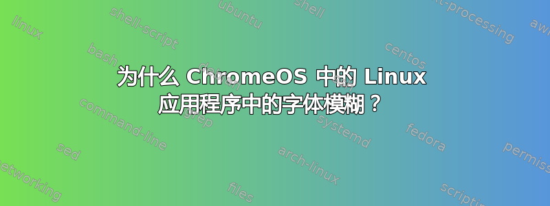 为什么 ChromeOS 中的 Linux 应用程序中的字体模糊？